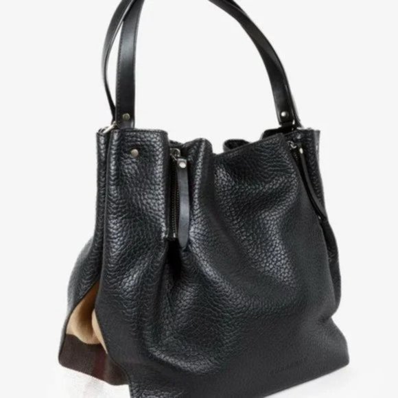 Burberry Maidstone Black Leather Tote - Picture 1 of 16